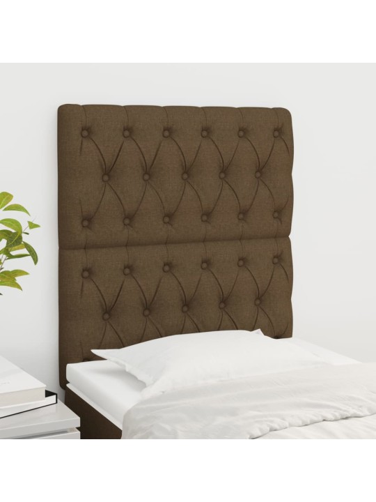 Voodipeatsid 2 tk, tumepruun, 80x7x78/88 cm, kangas