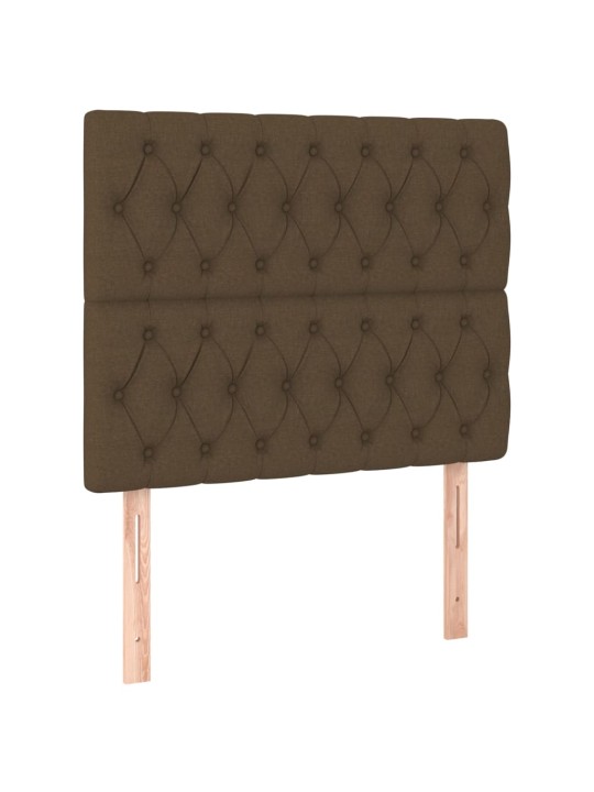 Voodipeatsid 2 tk, tumepruun, 90x7x78/88 cm, kangas