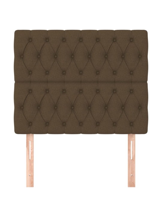 Voodipeatsid 2 tk, tumepruun, 90x7x78/88 cm, kangas