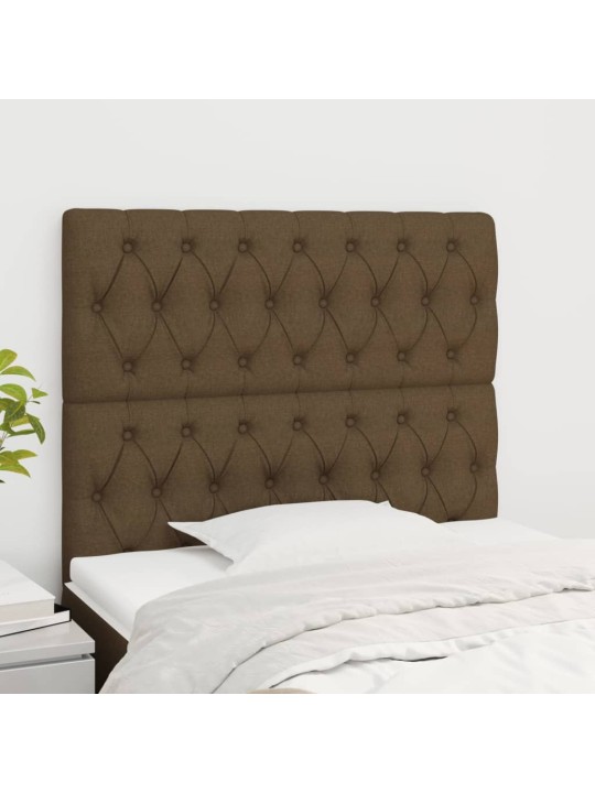 Voodipeatsid 2 tk, tumepruun, 90x7x78/88 cm, kangas