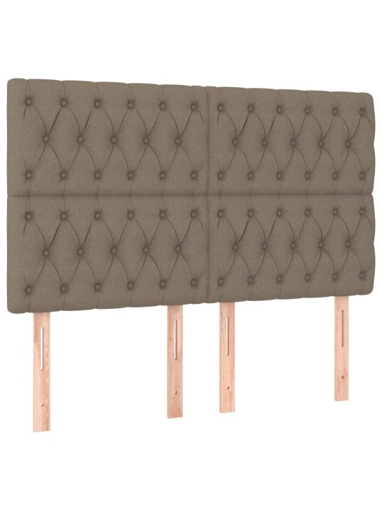 Voodipeatsid 4 tk, pruunikashall, 72x7x78/88 cm, kangas