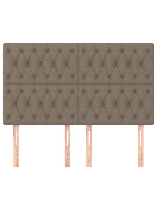 Voodipeatsid 4 tk, pruunikashall, 72x7x78/88 cm, kangas