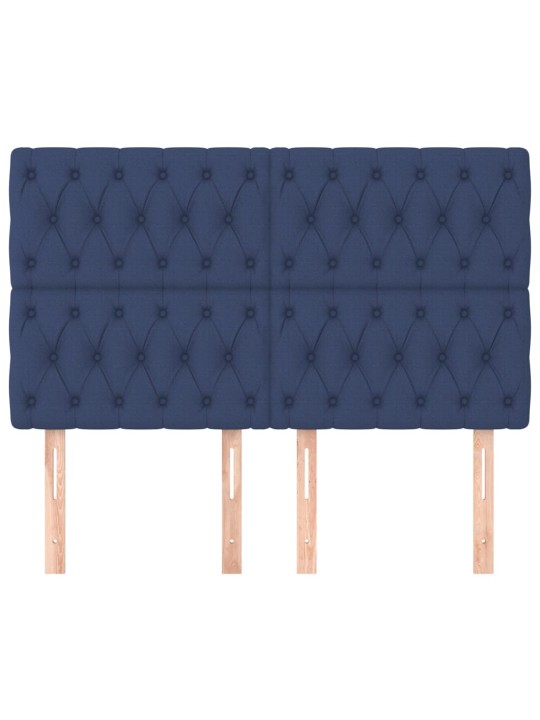 Voodipeatsid 4 tk, sinine, 72x7x78/88 cm, kangas