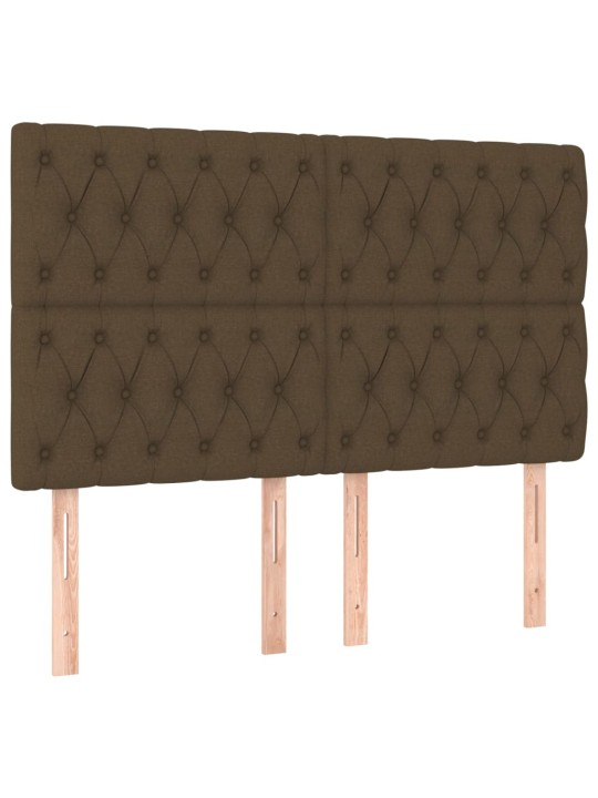 Voodipeatsid 4 tk, tumepruun, 80x7x78/88 cm, kangas