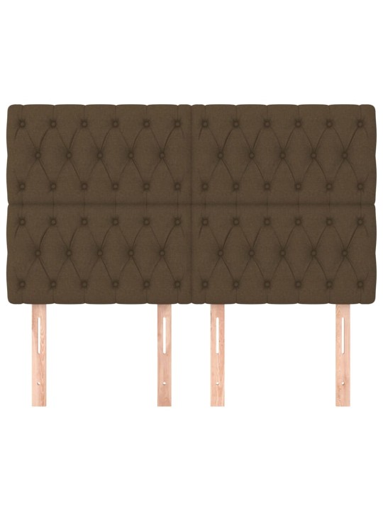 Voodipeatsid 4 tk, tumepruun, 80x7x78/88 cm, kangas