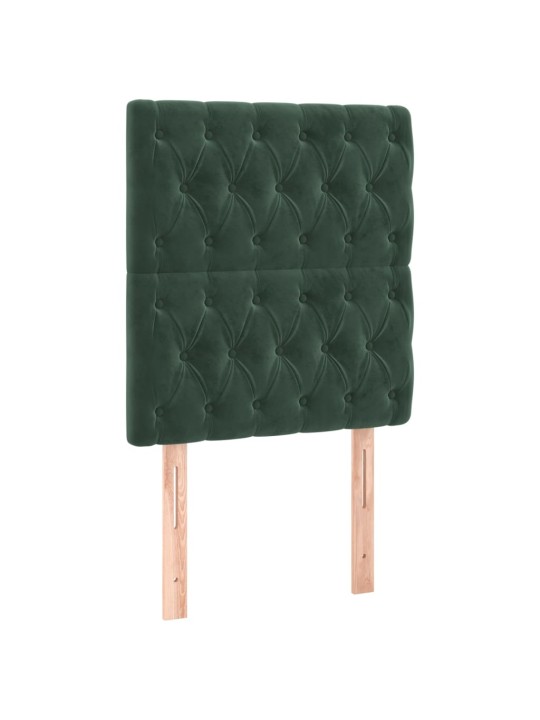 Voodipeatsid 2 tk, tumeroheline, 80x7x78/88 cm, samet