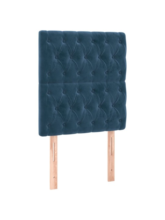 Voodipeatsid 2 tk, tumesinine, 80x7x78/88 cm, samet
