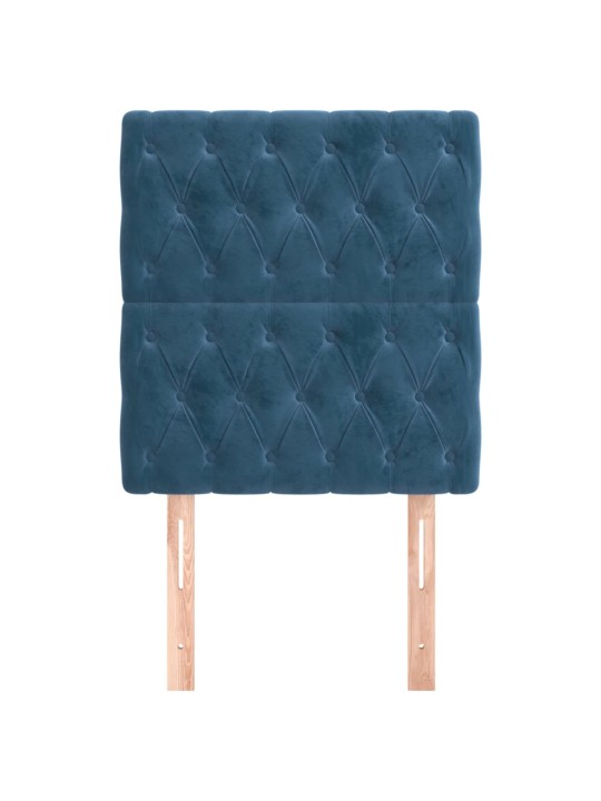 Voodipeatsid 2 tk, tumesinine, 80x7x78/88 cm, samet