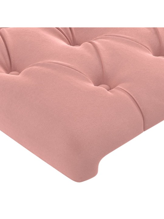 Voodipeatsid 2 tk, roosa, 80x7x78/88 cm, samet