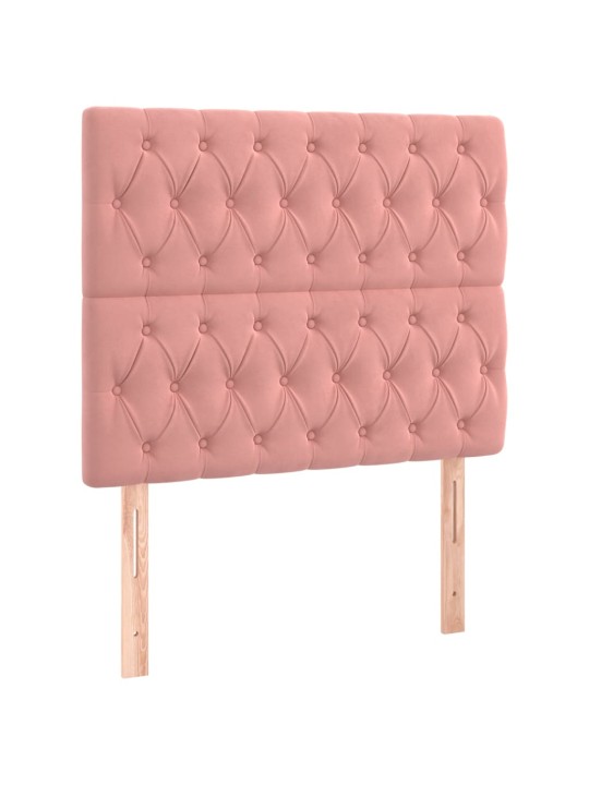Voodipeatsid 2 tk, roosa, 90x7x78/88 cm, samet