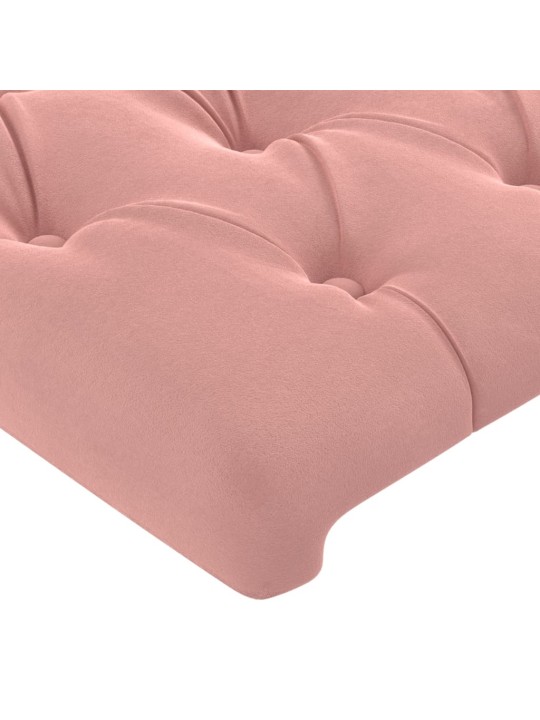 Voodipeatsid 2 tk, roosa, 90x7x78/88 cm, samet