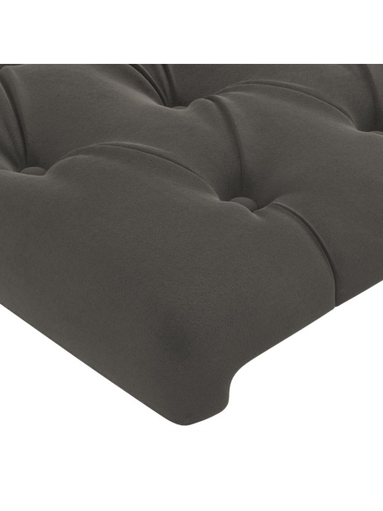 Voodipeatsid 4 tk, tumehall, 80x7x78/88 cm, samet