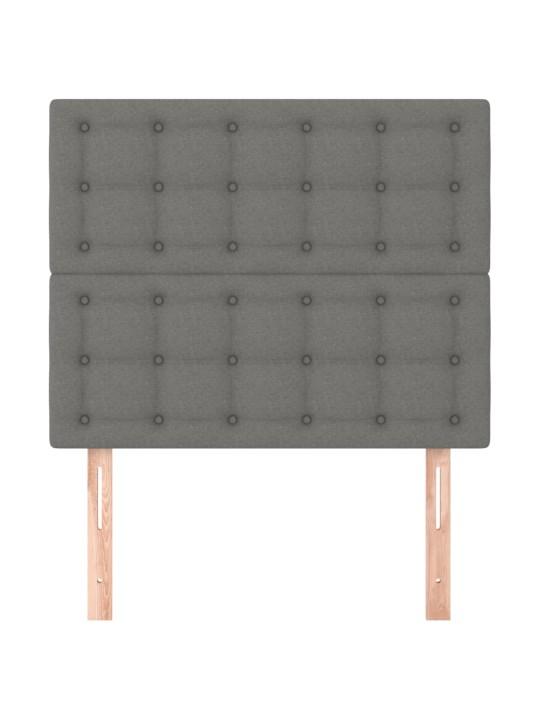 Voodipeatsid 2 tk, tumehall, 80x5x78/88 cm, kangas