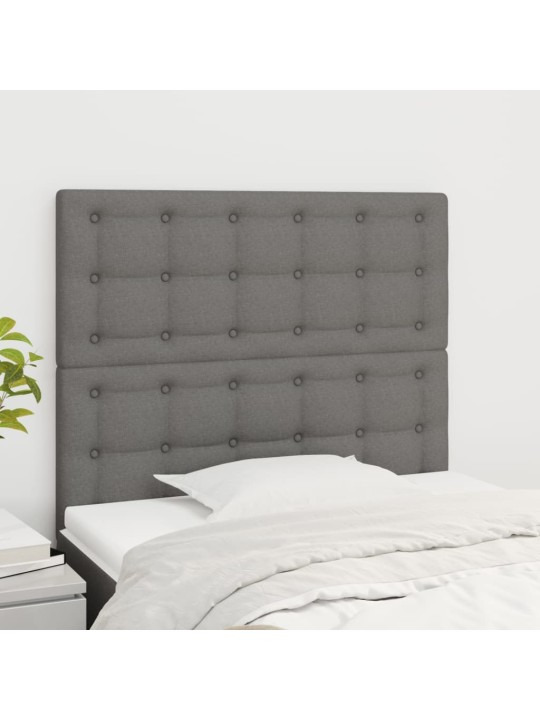 Voodipeatsid 2 tk, tumehall, 80x5x78/88 cm, kangas