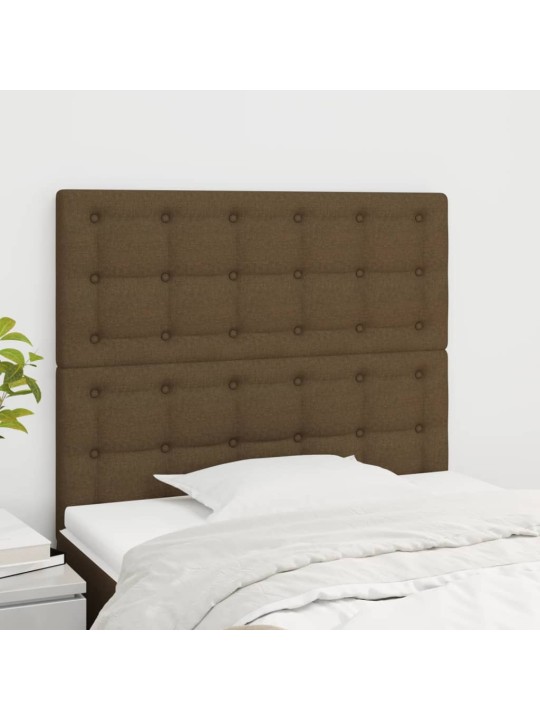 Voodipeatsid 2 tk, tumepruun, 80x5x78/88 cm, kangas