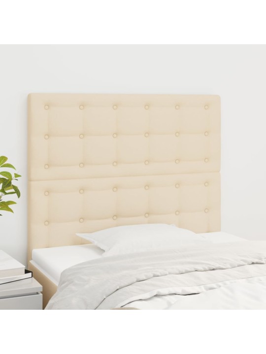 Voodipeatsid 2 tk, kreemjas, 80x5x78/88 cm, kangas