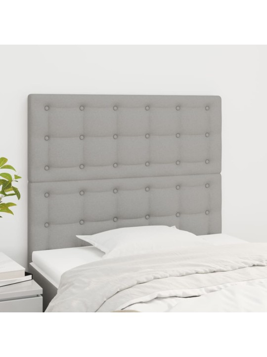 Voodipeatsid 2 tk, helehall, 90x5x78/88 cm, kangas