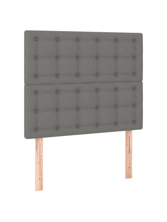 Voodipeatsid 2 tk, helehall, 90x5x78/88 cm, kangas