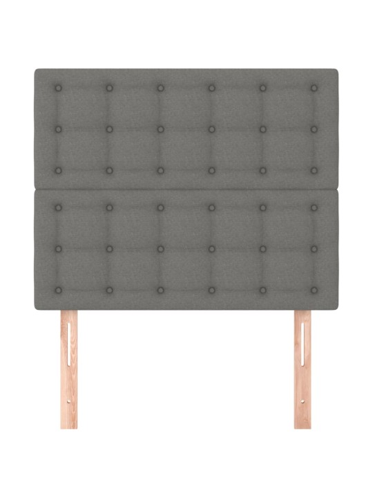 Voodipeatsid 2 tk, helehall, 90x5x78/88 cm, kangas