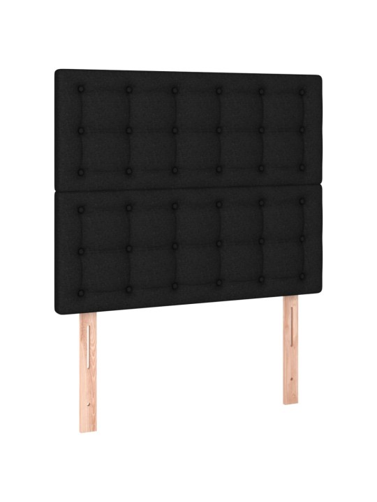 Voodipeatsid 2 tk, must, 90x5x78/88 cm, kangas