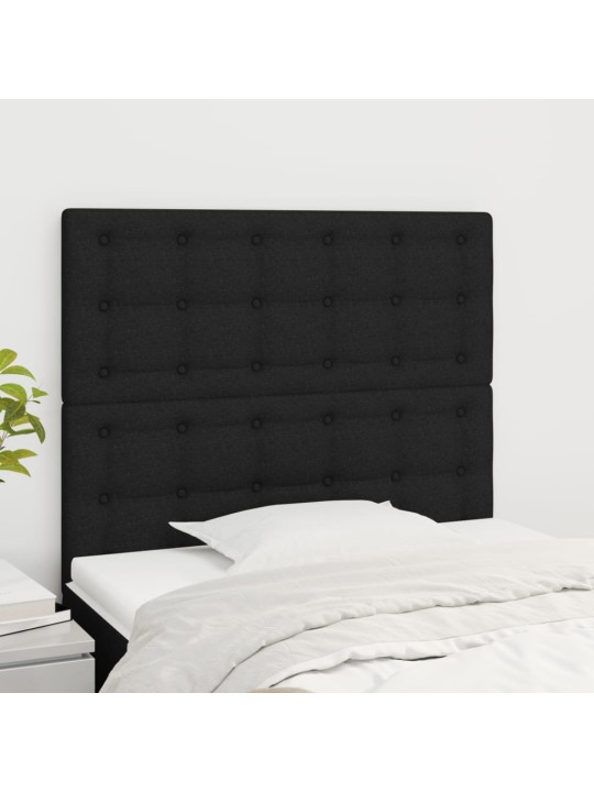 Voodipeatsid 2 tk, must, 90x5x78/88 cm, kangas