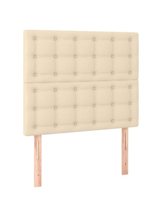 Voodipeatsid 2 tk, kreemjas, 90x5x78/88 cm, kangas