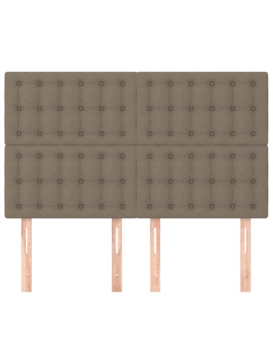 Voodipeatsid 4 tk, pruunikashall, 72x5x78/88 cm, kangas