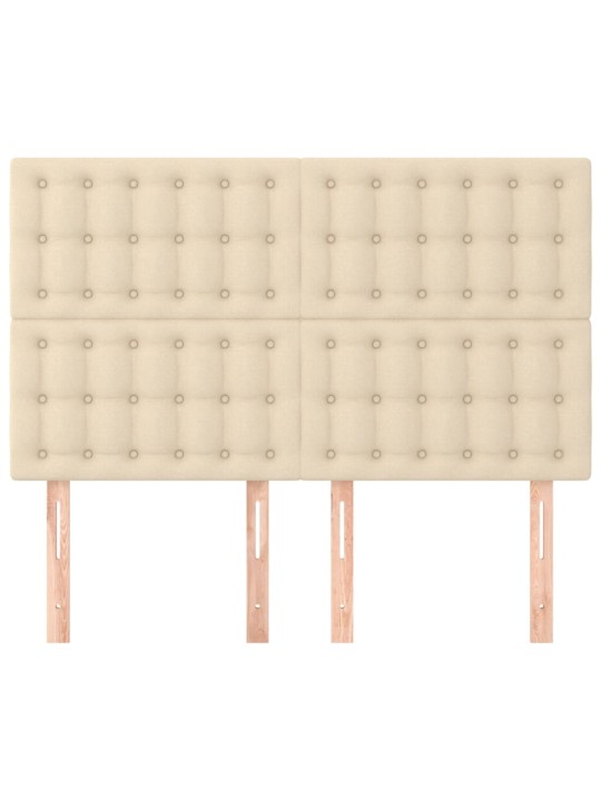 Voodipeatsid 4 tk, kreemjas, 72x5x78/88 cm, kangas