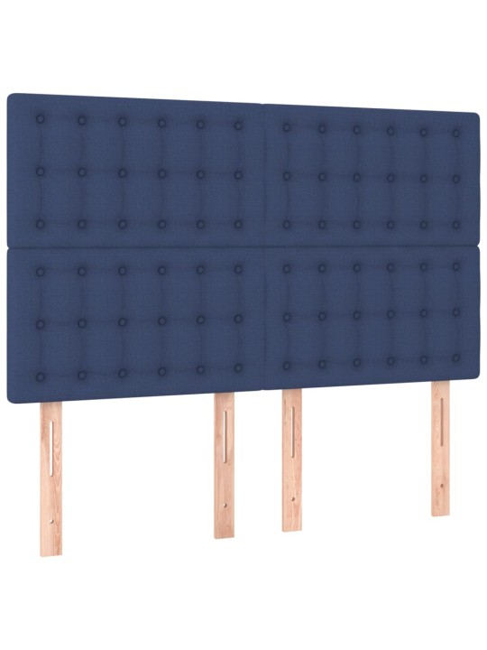 Voodipeatsid 4 tk, sinine, 72x5x78/88 cm, kangas