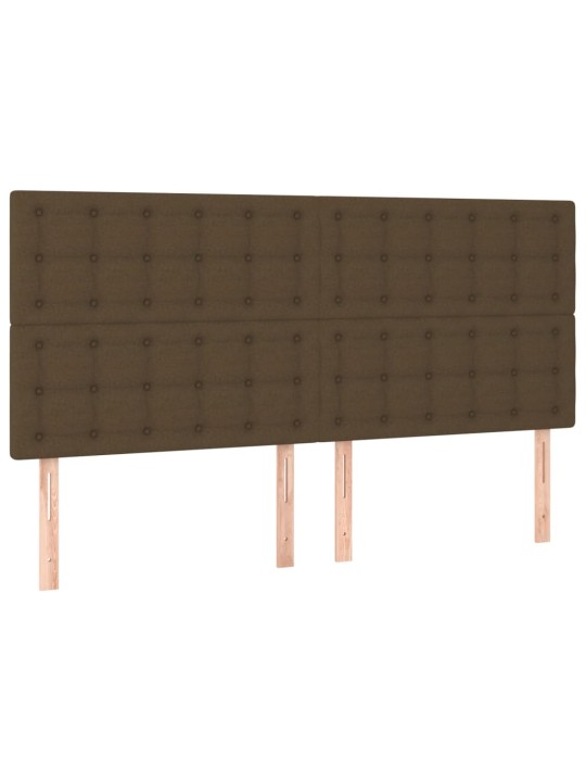 Voodipeatsid 4 tk, tumepruun, 80x5x78/88 cm, kangas