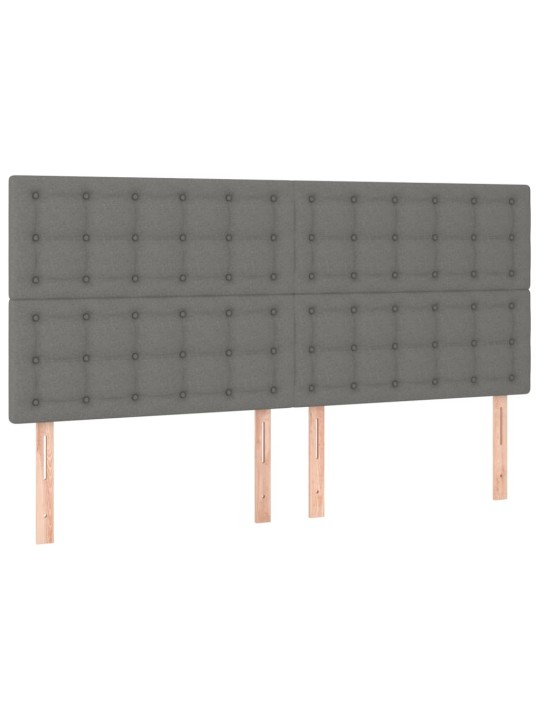 Voodipeatsid 4 tk, helehall, 90x5x78/88 cm, kangas