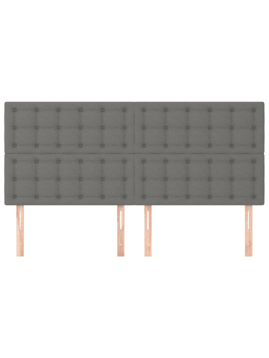 Voodipeatsid 4 tk, helehall, 90x5x78/88 cm, kangas