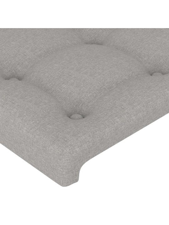 Voodipeatsid 4 tk, helehall, 100x5x78/88 cm, kangas