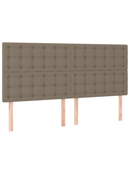 Voodipeatsid 4 tk, pruunikashall, 100x5x78/88 cm, kangas