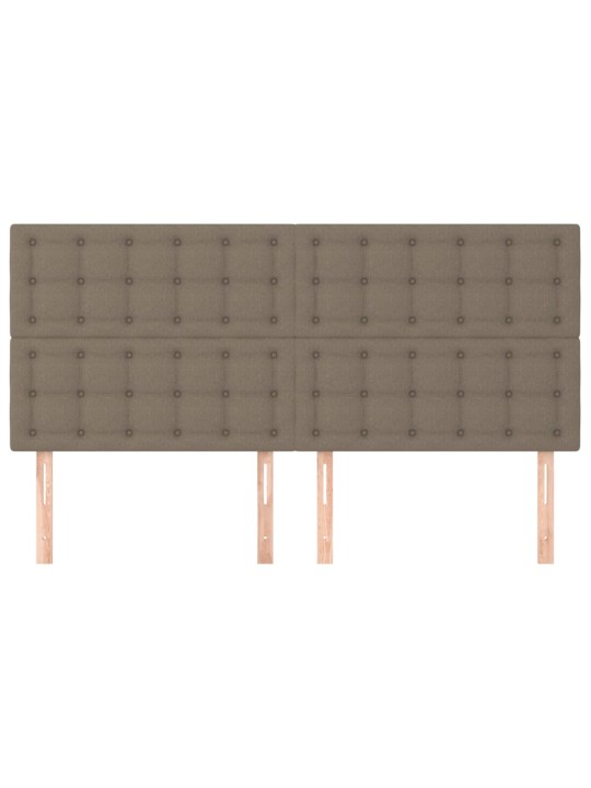 Voodipeatsid 4 tk, pruunikashall, 100x5x78/88 cm, kangas