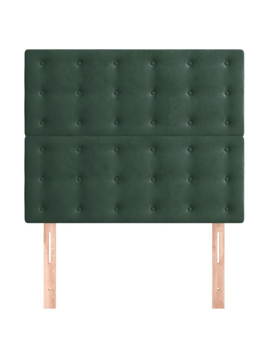 Voodipeatsid 2 tk, tumeroheline, 80x5x78/88 cm, samet