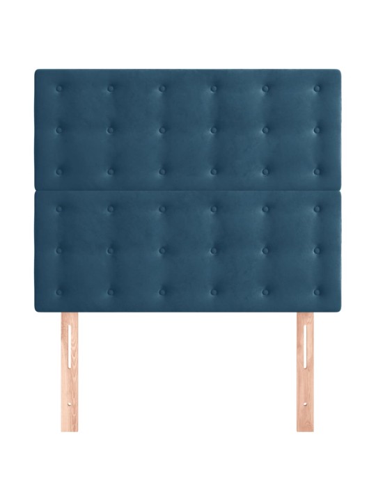 Voodipeatsid 2 tk, tumesinine, 80x5x78/88 cm, samet