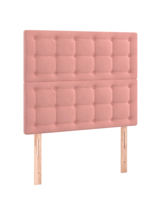 Voodipeatsid 2 tk, roosa, 80x5x78/88 cm, samet