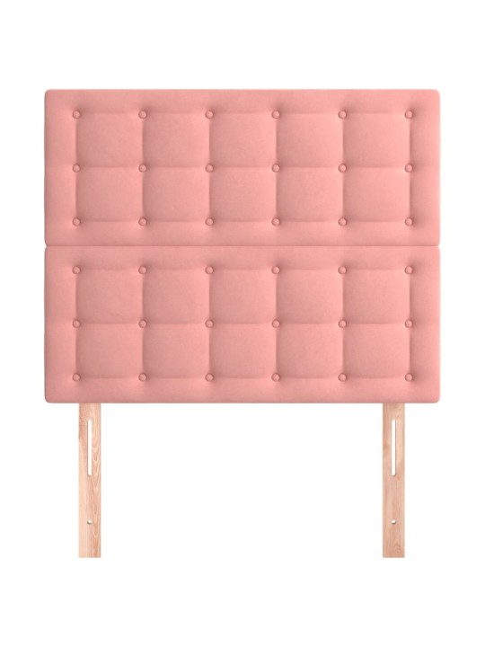 Voodipeatsid 2 tk, roosa, 80x5x78/88 cm, samet