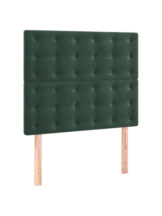 Voodipeatsid 2 tk, tumeroheline, 100x5x78/88 cm, samet