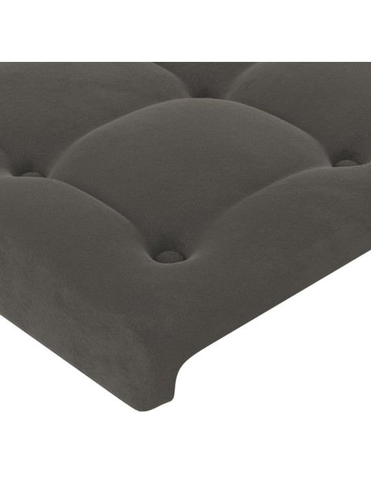 Voodipeatsid 4 tk, tumehall, 90x5x78/88 cm, samet