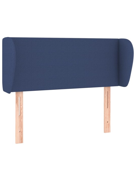 Voodipeats servadega, sinine, 93 x 23 x 78/88 cm, kangas