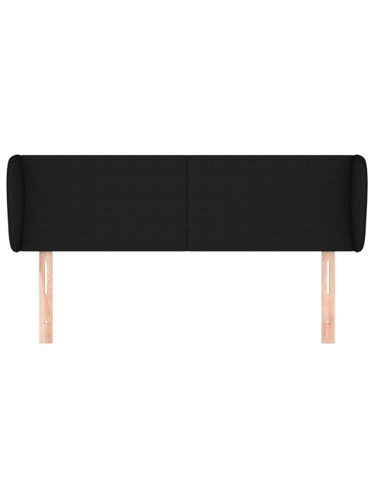 Voodipeats servadega, must, 147x23x78/88 cm, kangas