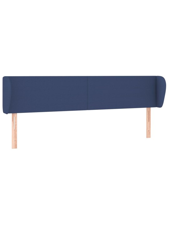 Voodipeats servadega, sinine, 203x23x78/88 cm, kangas