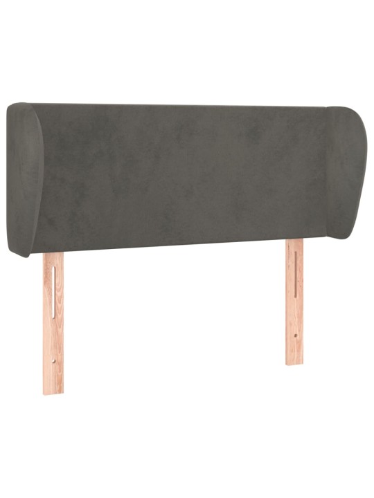 Voodipeats servadega, tumehall, 93x23x78/88 cm, samet