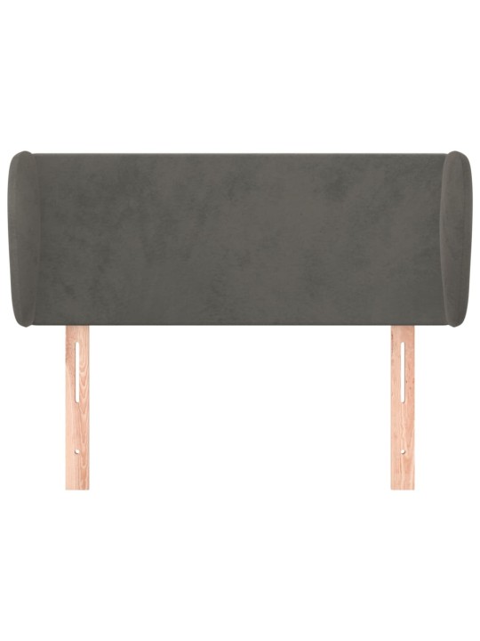 Voodipeats servadega, tumehall, 93x23x78/88 cm, samet