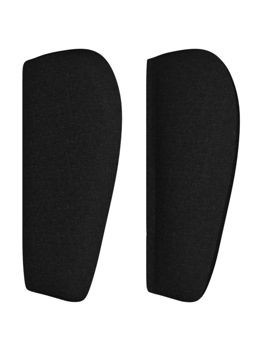 Voodipeats servadega, must, 147x23x78/88 cm, samet