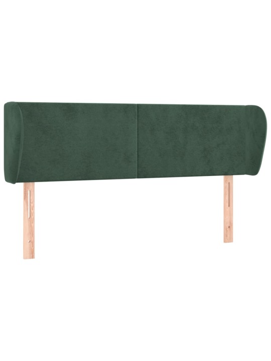 Voodipeats servadega, tumeroheline, 147x23x78/88 cm, samet