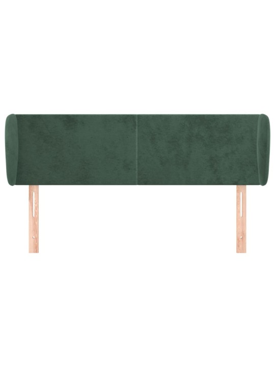 Voodipeats servadega, tumeroheline, 147x23x78/88 cm, samet
