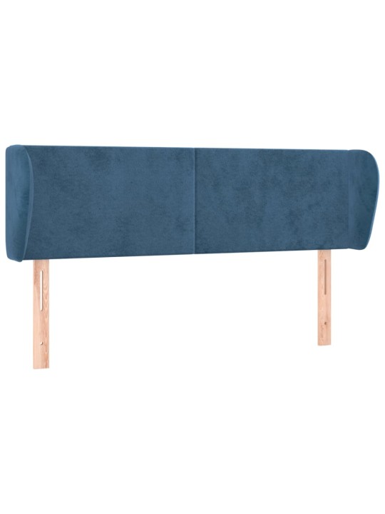 Voodipeats servadega, tumesinine, 147x23x78/88 cm, samet
